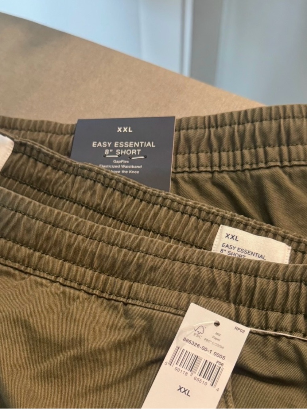 Gap Easy Essential 8" Short Men’s Pants - Olive Green - XXL - New with tags